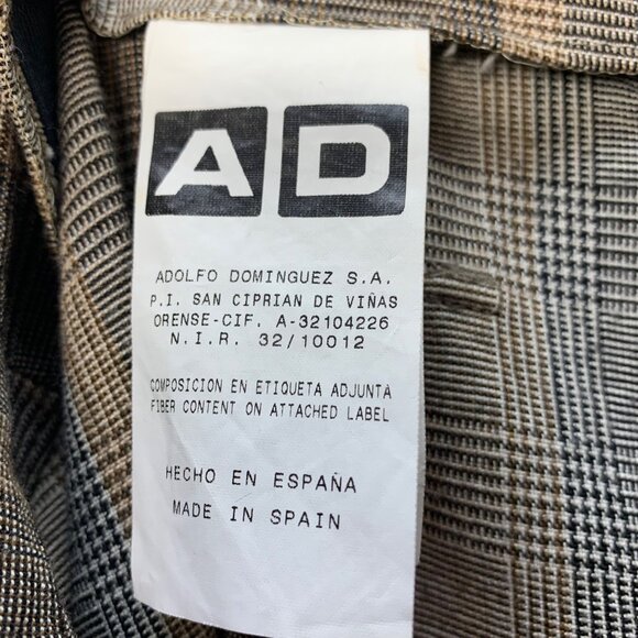 Adolfo Dominguez Brown Wool Blend Split Leg Wide Leg Trousers Offic Siren Size 1 - Picture 7 of 10